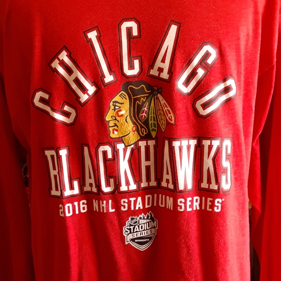 Stadium Series, NHL, CHICAGO BLACKHAWKS, LS Cotton Blend Tee, Size 2XL - Picture 6 of 6